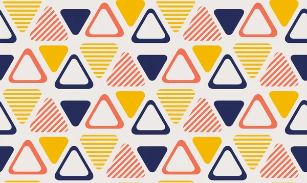 Vector moderno patrón de triángulo de geometría colorida sin costuras — Archivo Imágenes Vectoriales