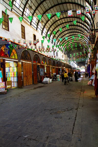 Damascus Syrië 2010 Interieur Van Hamidiyah Souq Grootste Markt Centraal — Stockfoto