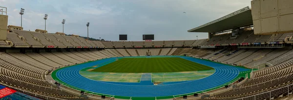 Barcelona Hiszpania 2010 Panorama Estadi Olimpic Lluis Companys Stadionu Używanego — Zdjęcie stockowe