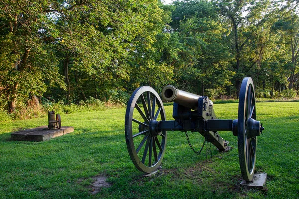 Close Image Civil War Era M1841 Pounder Field Cannon Located — Stock Photo, Image