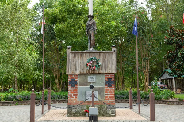 Point Lookout Usa 2020 Statue Eines Unbekannten Konföderierten Soldaten Lager — Stockfoto