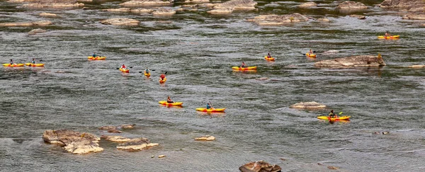 Knoxville 2020 Gruppo Kayaker Sta Facendo Kayak Nel Fiume Potomac — Foto Stock