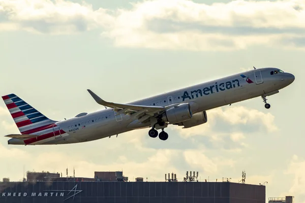Washington Usa 2020 Vzorové Letadlo Airbus A321 253Nx Provozované American — Stock fotografie