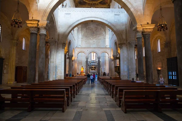 Bari Italia 2018 Interior Basilica Saint Nicholas Bari Italy — Stock Photo, Image