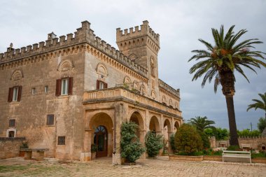Salamina, İtalya - 6.05.2018: Masseria Salamina Caramia in Puglia, İtalya
