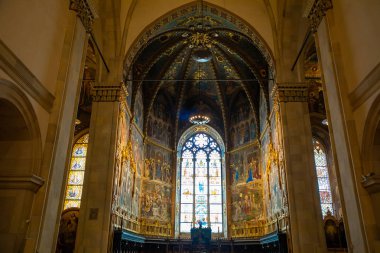 Loreto, Ancona, İtalya - 8.05.2018: İç bazilika Santa Casa Loreto İtalya içinde
