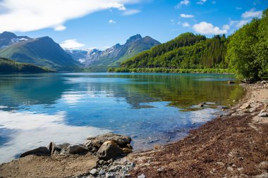 Nordfjorden ve Svartesien buzul Meloy, şarkı sözleri, Norveç, Panorama görünüm