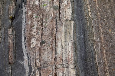 Kaya oluşumları Svartesien buzul, renkli doğal backgroung, Norveç