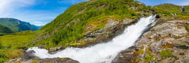 Şelale Geiranger Valley yakınındaki Dalsnibba dağ, Norveç