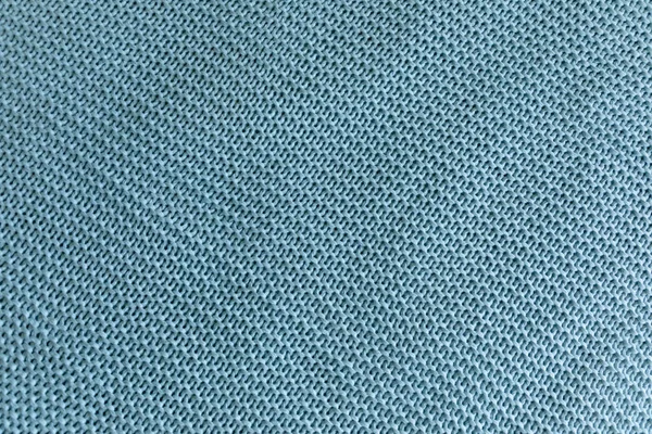 Handmade azul tricô lã textura fundo — Fotografia de Stock