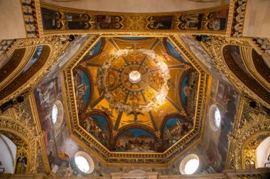 Loreto, Ancona, İtalya - 11.10.2018: İç tapınak Loreto üzerinden, Santuario della Madonna, ayrıntı Our Lady Kutsal Evi