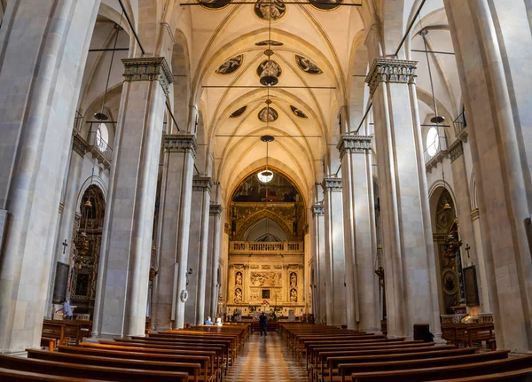 Loreto, Ancona, Italy - 11.10.2018: Interior of the Shrine of Loreto, Santuario della Madonna, detail of the Holy House of Our Lady — Stock Photo, Image