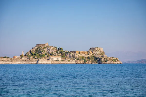 Antiga fortaleza veneziana e templo helênico em Corfu, Ilhas Jônicas, Grécia — Fotografia de Stock