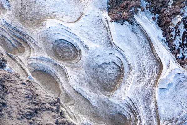 Sníh a ash sicilské sopky Etna, přírodní pozadí, Sicílie, Itálie — Stock fotografie