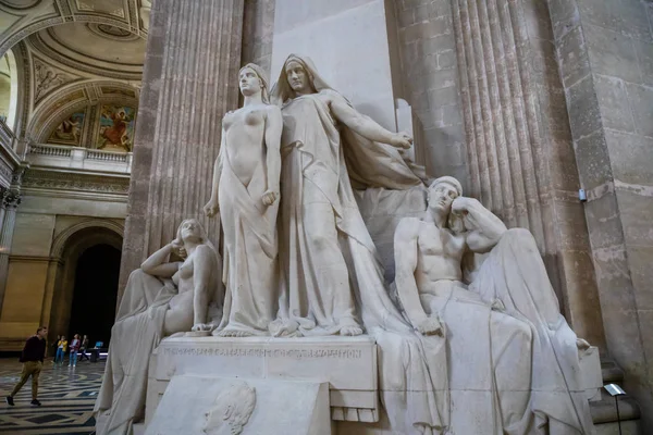 Paris, France - 24.04.2019: Interior of Pantheon, in the Latin Quarter in Paris, France — Stock Photo, Image