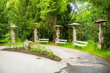 Güzel Şato Konopiste Parkı İlkbahar Zamanı, Çek Cumhuriyeti