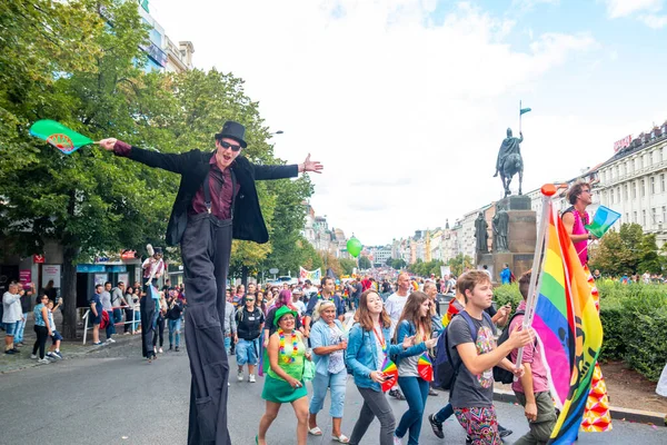 Praga República Checa 2019 Orgullo Praga Gente Desfile Gay Lgbt —  Fotos de Stock