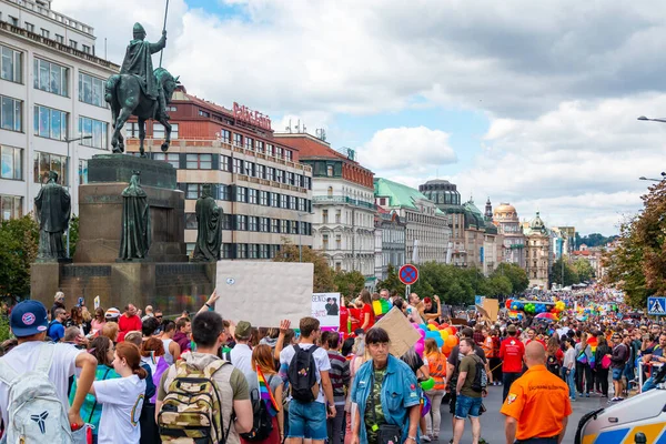 Praga República Checa 2019 Orgullo Praga Gente Desfile Gay Lgbt —  Fotos de Stock