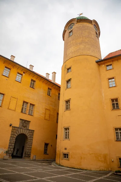 Veduta Del Castello Podebrady Dal Lato Del Cortile Della Repubblica — Foto Stock