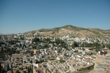 Granada, İspanya 'nın panoramik manzarası.
