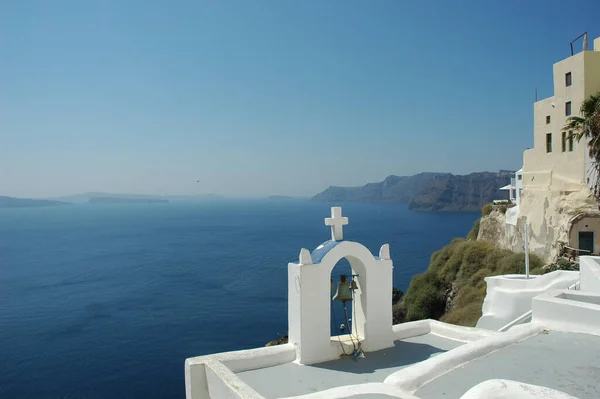 Streets and views of Oia in the island of Santorini, Greece.