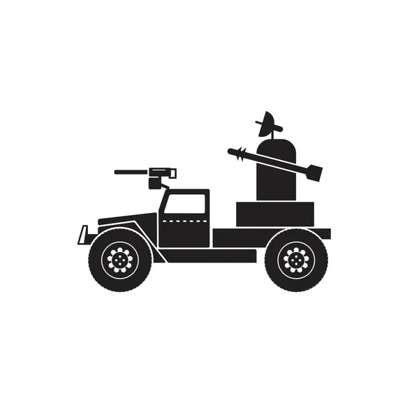 Illustrazione Grafica Vettoriale Camion Guerra Buono Perfetto Militare Esercito Veicolo — Vettoriale Stock