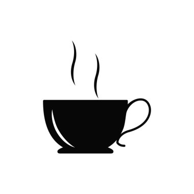 Kahve ikonunun illüstrasyon vektörü grafiği. Kafe, restoran, eğlence vesaire için uygun..