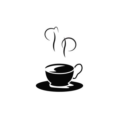 Kahve ikonunun illüstrasyon vektörü grafiği. Kafe, restoran, eğlence vesaire için uygun..