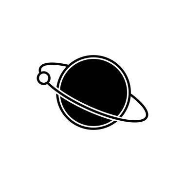Astronomi ikonunun İllüstrasyon Vektörü grafiği. Yer, galaksi, eğitim, gözlem vs. için uygun.