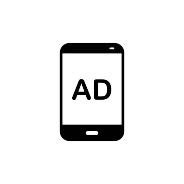 Reklam ikonunun İllüstrasyon Vektörü grafiği. Pazarlama, medya, iş, ticari vs. için uygun.