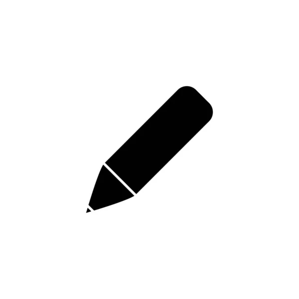Kalem Simgesinin Llüstrasyon Vektörü Grafiği Eğitim Için Uygun Çizim Araç — Stok Vektör