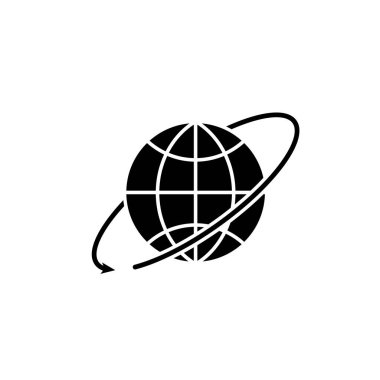 Dünya ikonunun İmaj Vektörü grafiği. Dünya, seyahat, ağ, navigasyon, lojistik vs. için uygun.