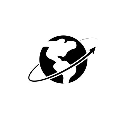 Dünya ikonunun İmaj Vektörü grafiği. Dünya, seyahat, ağ, navigasyon, lojistik vs. için uygun.