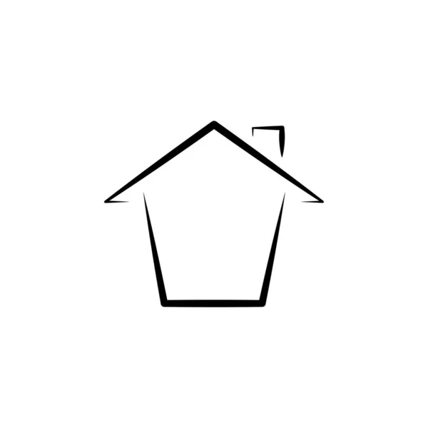 Illustratie Vectorgrafiek Van Home Icon Geschikt Voor Huis Onroerend Goed — Stockvector