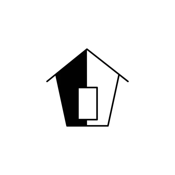 Illustration Graphique Vectoriel Icône Maison Convient Pour Maison Immobilier Résidentiel — Image vectorielle