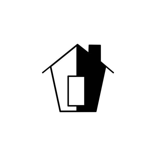 Illustratie Vectorgrafiek Van Home Icon Geschikt Voor Huis Onroerend Goed — Stockvector