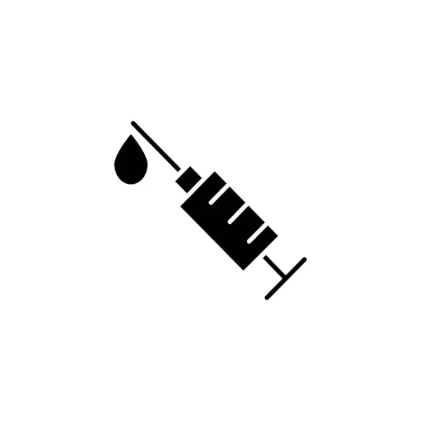 Ilustración Vector Gráfico Del Icono Jeringa Apto Para Médicos Vacunas — Vector de stock