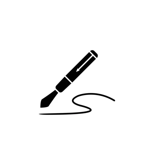 Illustration Vector Graphic Pen Icon Fit Office Tool Stationery Signature — Stock Vector
