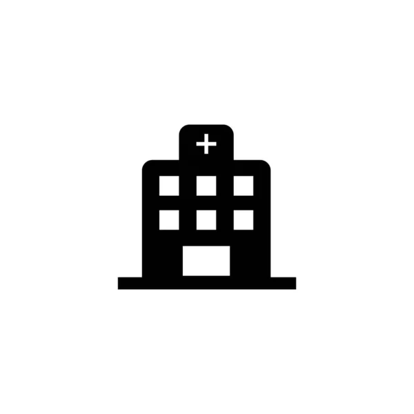 Illustrazione Grafica Vettoriale Dell Icona Dell Edificio Ospedaliero Adatto Assistenza — Vettoriale Stock