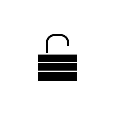 Asma kilit simgesinin İllüstrasyon Vektörü grafiği. Anahtar, güvenli, parola, koruma, güvenli, kod vs. için uygun.