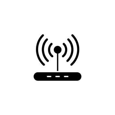 Yönlendirici simgesinin İllüstrasyon Vektörü grafiği. Kablosuz, ağ, erişim, ofis, iletişim vs. için uygun.