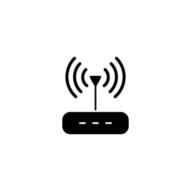 Yönlendirici simgesinin İllüstrasyon Vektörü grafiği. Kablosuz, ağ, erişim, ofis, iletişim vs. için uygun.