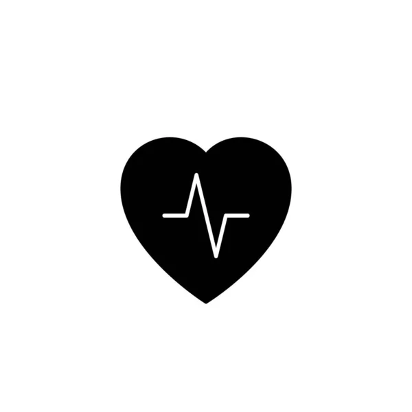 Иллюстрация Векторная Графика Значка Пульса Сердца Подходит Кардиограммы Здоровой Диагностики — стоковый вектор