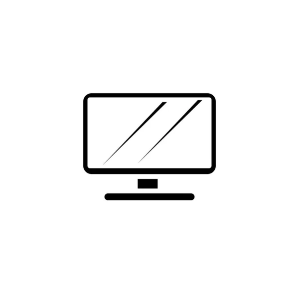 Ilustração Gráfico Vetorial Ícone Monitor Ajuste Para Computador Desktop Televisão —  Vetores de Stock