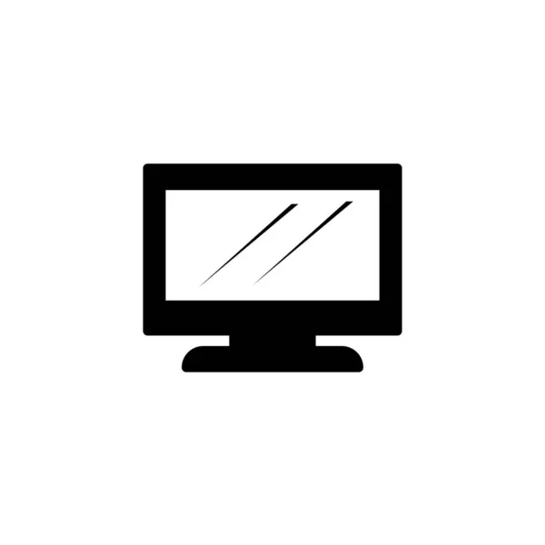 Illustrazione Grafica Vettoriale Dell Icona Del Monitor Adatto Computer Desktop — Vettoriale Stock