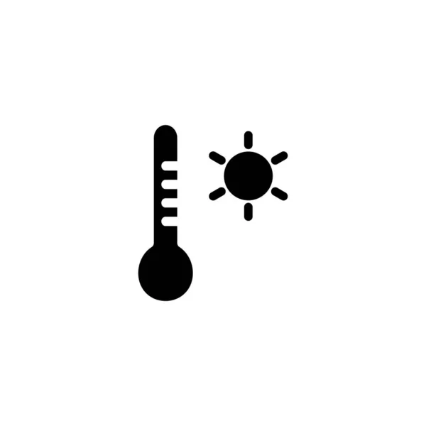 温度计图标的说明性矢量图形 适合温度 尺码等 — 图库矢量图片