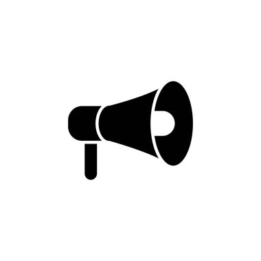 Megafon ikonunun illüstrasyon Vektörü grafiği. Yayın, reklam, pazarlama, tanıtım, kampanya vesaire için uygun.