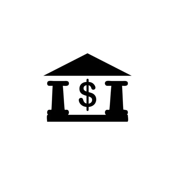 Illustrazione Grafica Vettoriale Dell Icona Dell Edificio Bancario Adatto Investimenti — Vettoriale Stock