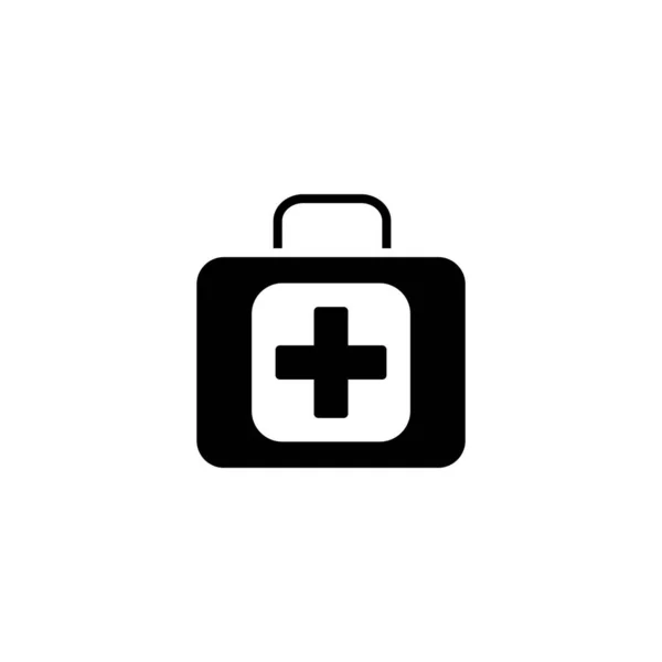 Illustration Vector Graphic Aid First Box Icon Fit Emergency Medical — Stock Vector