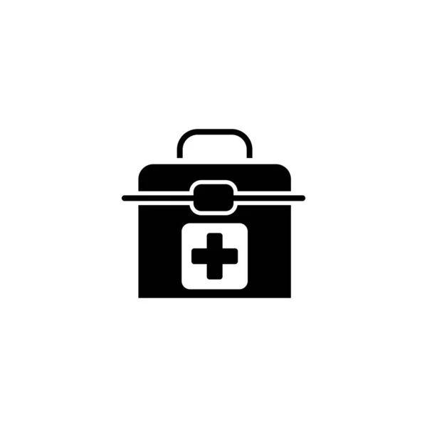 Illustration Vector Graphic Aid First Box Icon Fit Emergency Medical — Stock Vector